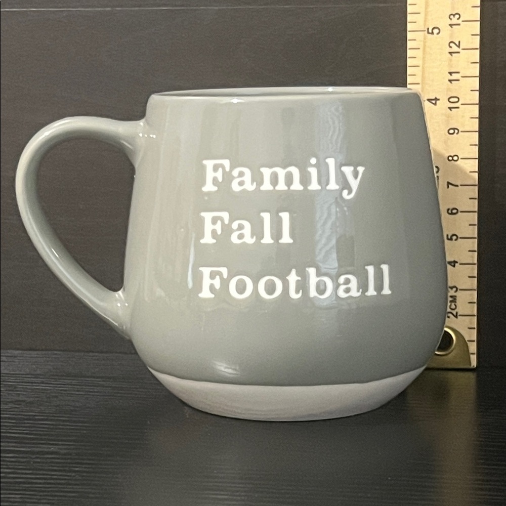 Robert Stanley Family Fall Football Gray Ceramic Coffee Mug Farmhouse